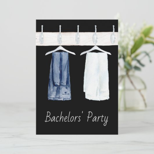 Uitnodiging van de Partij van de Gay Bachelors (Staand voorkant)