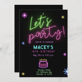 Uitnodiging van de Partij van de Glow (Voorkant / Achterkant)