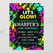 Uitnodiging van de Partij van de Glow | Uitnodigin (Voorkant / Achterkant)