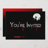 Uitnodiging van de Partij van de Halloween - Volle (Voorkant / Achterkant)