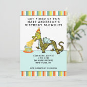 Uitnodiging van de Partij van de Jongen van de Bir (Staand voorkant)