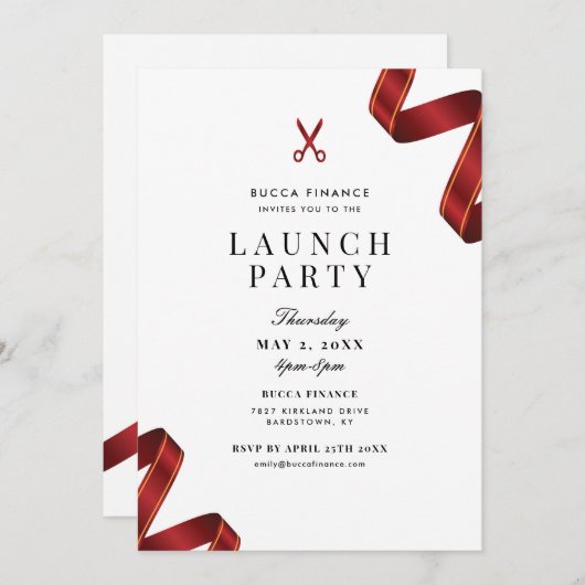 Uitnodiging van de Partij van de lancering (Voorkant / Achterkant)