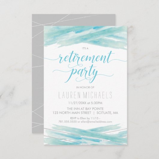 Uitnodiging van de Partij van de Pensionering - El (Voorkant / Achterkant)