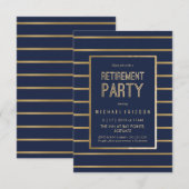 Uitnodiging van de Partij van de Pensionering - Pa (Voorkant / Achterkant)