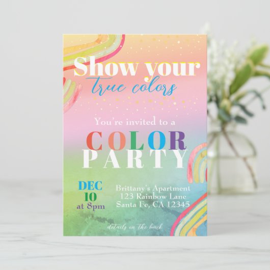 Uitnodiging van de Partij van de Volwassenpartij v (Staand voorkant)