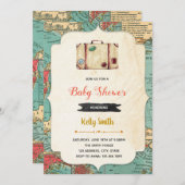 Uitnodiging van de partij van het oude kaart baby  (Voorkant / Achterkant)