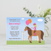 Uitnodiging van de partij van het paard Riding Bir (Staand voorkant)