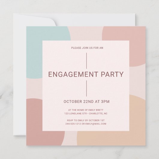 Uitnodiging van de Partij van het Roos van de Part (Achterkant)