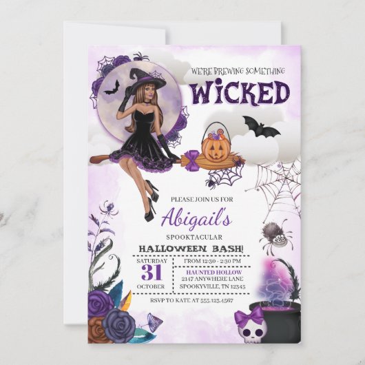 Uitnodiging van de partij van Wschad Witch Hallowe (Voorkant)