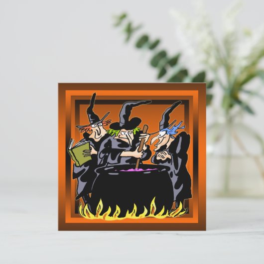 Uitnodiging van de partij van Wschad Witch Hallowe (Staand voorkant)