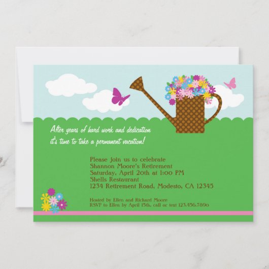 Uitnodiging van de Partij voor de Pensionering van (Voorkant)