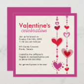 Uitnodiging van de Partij voor de Valentijnsdag (Voorkant / Achterkant)