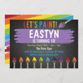 Uitnodiging van de partij voor het schilderen van  (Voorkant / Achterkant)