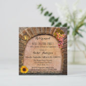 Uitnodiging van de partij voor het testen van wijn (Staand voorkant)