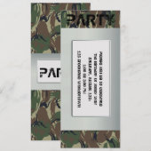 Uitnodiging van de partij voor het thema Soldaat (Voorkant / Achterkant)