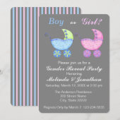 Uitnodiging van de partij voor het vervoer van bab (Voorkant / Achterkant)