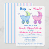 Uitnodiging van de partij voor het vervoer van bab (Voorkant / Achterkant)