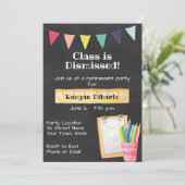 Uitnodiging van de Partij voor pensionering van le (Staand voorkant)