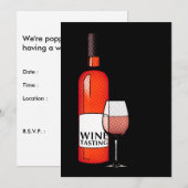 uitnodiging van de partij voor wijnbereiding (Voorkant / Achterkant)