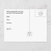 uitnodiging van de partij voor wijnbereiding briefkaart (Achterkant)