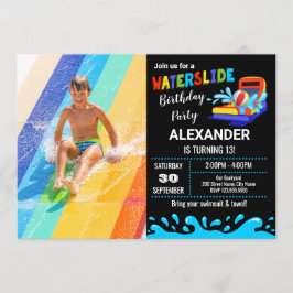 Uitnodiging van de partij Waterslide Birthday