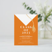 Uitnodiging van de Pet van de afstudeerder (Staand voorkant)