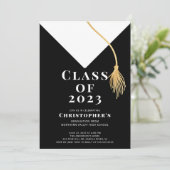 Uitnodiging van de Pet van de afstudeerder (Staand voorkant)