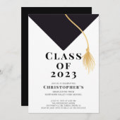 Uitnodiging van de Pet van de afstudeerder (Voorkant / Achterkant)