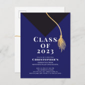 Uitnodiging van de Pet van de afstudeerder (Voorkant / Achterkant)