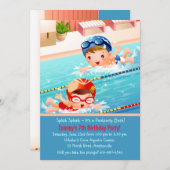 Uitnodiging van de Pool van de Zwemmen (Voorkant / Achterkant)