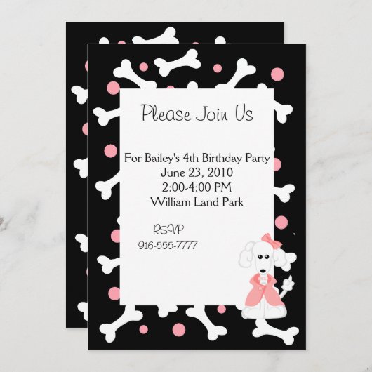 uitnodiging van de pooldag (Voorkant / Achterkant)