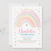 Uitnodiging van de Rainbow Birthday (Voorkant)