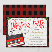 Uitnodiging van de Rockin Holiday Party van 80 (Voorkant / Achterkant)