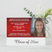 Uitnodiging van de Rode en Witte GraduPartij (Staand voorkant)