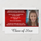 Uitnodiging van de Rode en Witte GraduPartij (Voorkant / Achterkant)