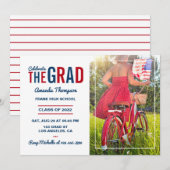 Uitnodiging van de Rode, Witte en Blauwe GraduPart (Voorkant / Achterkant)