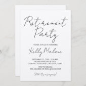 Uitnodiging van de Rustic Kraft Retirement Party (Voorkant / Achterkant)