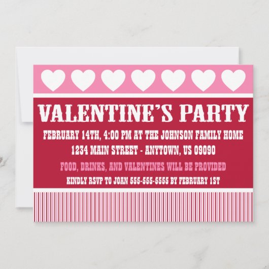 Uitnodiging van de Rustic Valentijnsdag Party (Don (Voorkant)