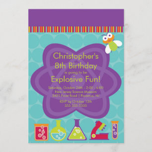 Uitnodiging van de Science Birthday Party