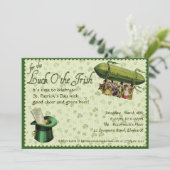 Uitnodiging van de Sint Patrick's Day (Staand voorkant)