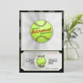 Uitnodiging van de Softball Field Pass Retirement (Staand voorkant)