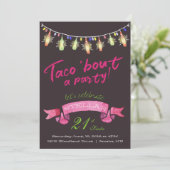 uitnodiging van de Taco Party (Staand voorkant)