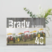 Uitnodiging van de trekker: Barn wood & tractors (Staand voorkant)