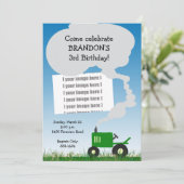 Uitnodiging van de trekker: Groene Tractor, voeg u (Staand voorkant)