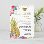 Uitnodiging van de Tropische ananastheekarakter (Staand voorkant)