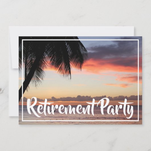 Uitnodiging van de Tropische Island Retirement Par (Voorkant)