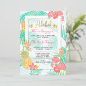 Uitnodiging van de Tropische Luau Aloha Engagement (Staand voorkant)