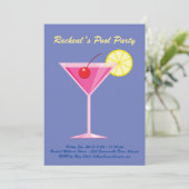 Uitnodiging van de Tropische Paarse Pool (Staand voorkant)