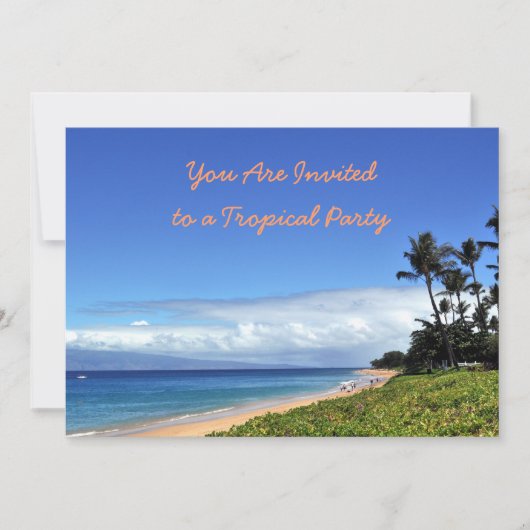 Uitnodiging van de Tropische Partij Maui (Voorkant)