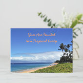 Uitnodiging van de Tropische Partij Maui (Staand voorkant)